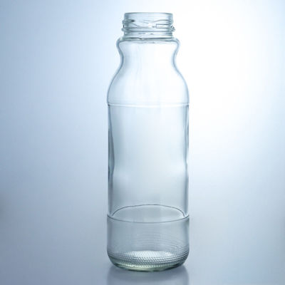 사용자 지정 로고 맑은 우유 병 320ml 500ml 유리 주스 커피 병 나사 뚜??