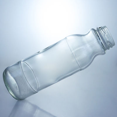 사용자 지정 로고 맑은 우유 병 320ml 500ml 유리 주스 커피 병 나사 뚜??