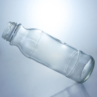 사용자 지정 로고 맑은 우유 병 320ml 500ml 유리 주스 커피 병 나사 뚜??