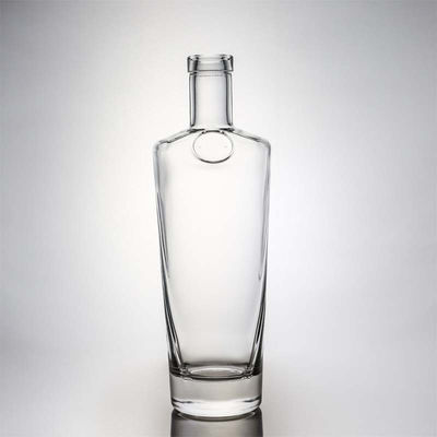 기본 재료 유리 500ml 700ml 750ml 슈퍼 플린트 둥근 선명한 유리 병
