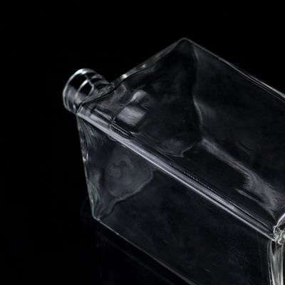 스크린 프린팅 1000ML 맑은 유리 병 보드카를 위해 나사 뚜?? 으로 정사각형 모양