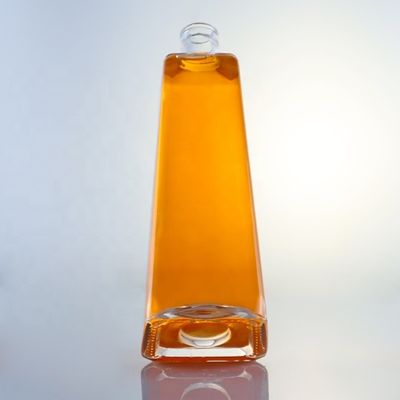 750ml 플린트 글래스 맑은 정사각형 둥근 진 병