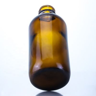 350ml 빈 유리 맥주 병 크라운 캡 실크 스크린과 핫 스탬핑 독특한 디자인