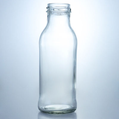 몸소 재료 유리 유리 주스 커피 병 스크루 뚜?? 이 있는 맑은 우유 병 250Ml 500Ml
