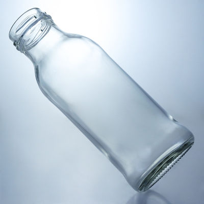 몸소 재료 유리 유리 주스 커피 병 스크루 뚜?? 이 있는 맑은 우유 병 250Ml 500Ml