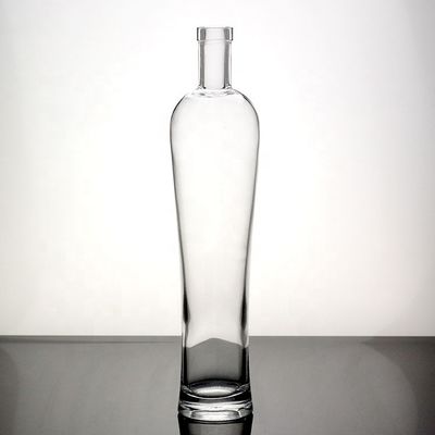 스크린 프린팅 특유의 높은 얇은 병 긴 유리 보드카 병 500ml 750ml