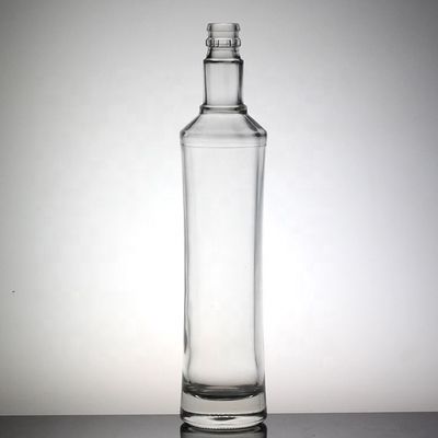 스크린 프린팅 특유의 높은 얇은 병 긴 유리 보드카 병 500ml 750ml