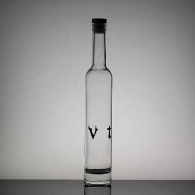 스크린 프린팅 특유의 높은 얇은 병 긴 유리 보드카 병 500ml 750ml