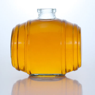 독특한 디자인 500ml 700ml 슈퍼 플린트 유리 병 럼 위스키 보드카 브랜디