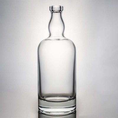 500ml 700ml 1000ml 둥근 모양의 플린트 유리 병