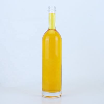 사용자 지정 로고 700ml 750ml 고 플린트 둥근 모양의 유리 병