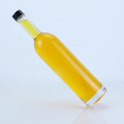 사용자 지정 로고 700ml 750ml 고 플린트 둥근 모양의 유리 병