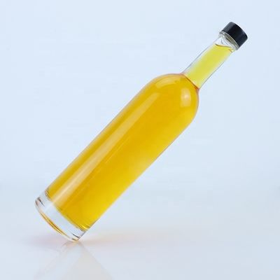 사용자 지정 로고 700ml 750ml 고 플린트 둥근 모양의 유리 병