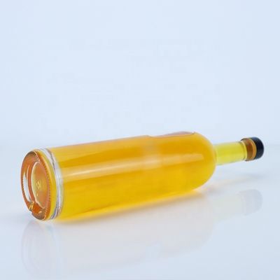 사용자 지정 로고 700ml 750ml 고 플린트 둥근 모양의 유리 병