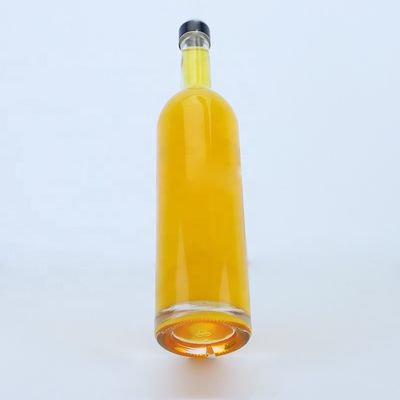 사용자 지정 로고 700ml 750ml 고 플린트 둥근 모양의 유리 병