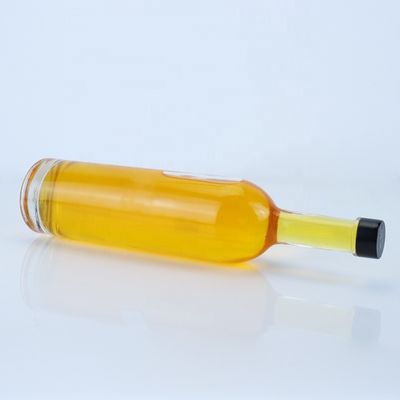 사용자 지정 로고 700ml 750ml 고 플린트 둥근 모양의 유리 병