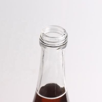 병 색상 선명한 슈퍼 플린트 유리 750ml 주스 유리 병 알루미늄 덮개