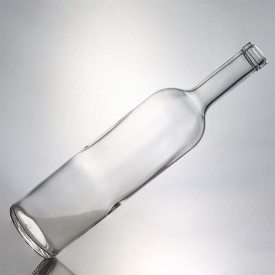 위스키 샴페인 브랜디 및 리커 산업 음료용 750ml 맑은 긴 목 유리 병