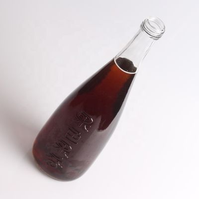 병 색상 선명한 슈퍼 플린트 유리 750ml 주스 유리 병 알루미늄 덮개