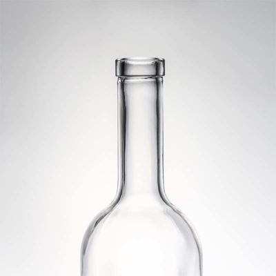 위스키 샴페인 브랜디 및 리커 산업 음료용 750ml 맑은 긴 목 유리 병