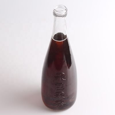 병 색상 선명한 슈퍼 플린트 유리 750ml 주스 유리 병 알루미늄 덮개