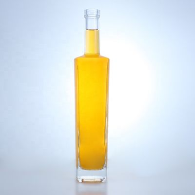 700ml 하이 플린트 둥근 모양의 술 유리 병 사용자 지정 로고와 코크 톱 마무리