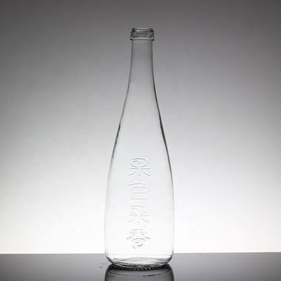500ml 부드러운 음료 유리 물병 투명 디자인과 나사 캡 뚜??