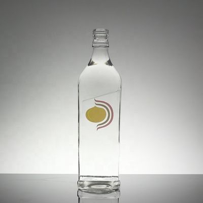 정액 또는 소다 음료용 맞춤 제작 선명한 유리 나사 캡 병 330ml 500ml 750ml