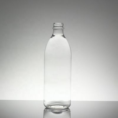 정액 또는 소다 음료용 맞춤 제작 선명한 유리 나사 캡 병 330ml 500ml 750ml
