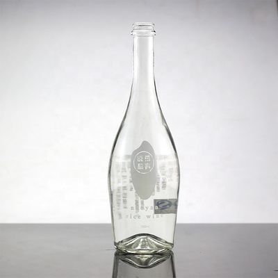 목욕을 가라앉히는 병과 스크린 프린팅과 750ml 유리 재료