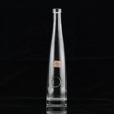 200ml 300ml 375ml 와드카 제조 사업용 얇은 모양의 얇은 유리 병