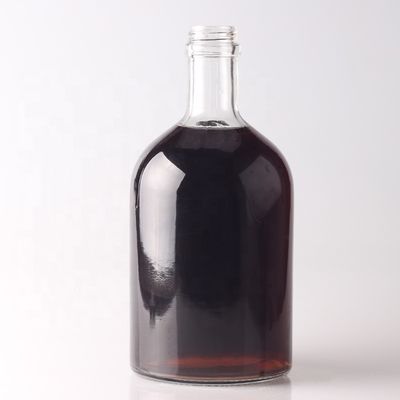 커크 캡과 사용자 정의 로고와 함께 500ml 750ml 둥근 유리 병