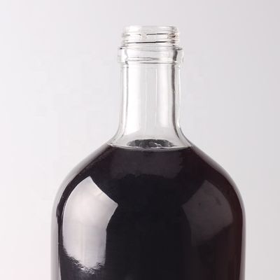 커크 캡과 사용자 정의 로고와 함께 500ml 750ml 둥근 유리 병