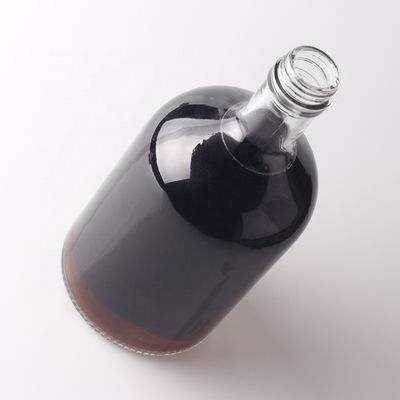 커크 캡과 사용자 정의 로고와 함께 500ml 750ml 둥근 유리 병