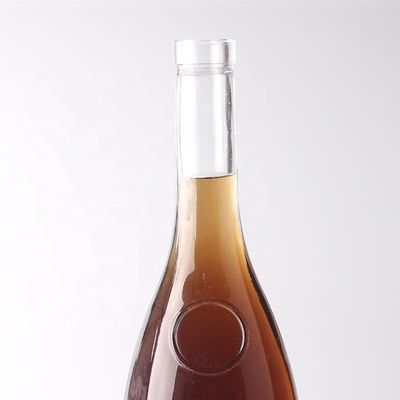 375ml 사용자 지정 로고 새겨진 눈물 방울 모양 진 럼 유리 병