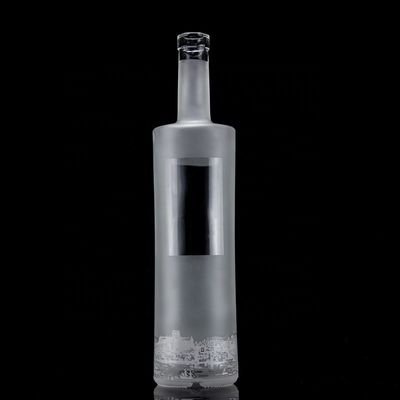 유리 750ml 500ml 디칼 인쇄 와드카 병 얼음 디자인과 기본 재료