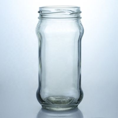 금속 밀폐 뚜?? 이 있는 맑은 유리 햄 꿀 젤리 저장 용기 25 ml ~ 1000 ml
