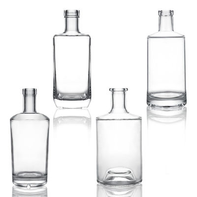 데칼 표면 처리 700ml 유리 위스키 병 사용자 지정 로고와 막대기 캡