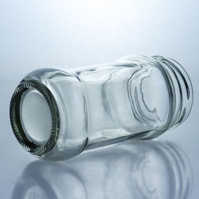 금속 밀폐 뚜?? 이 있는 맑은 유리 햄 꿀 젤리 저장 용기 25 ml ~ 1000 ml
