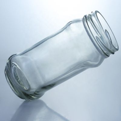 금속 밀폐 뚜?? 이 있는 맑은 유리 햄 꿀 젤리 저장 용기 25 ml ~ 1000 ml