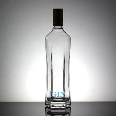 위스키 보드카 유리 재료 700ml 1000ml 금속 덮개와 최고 수준의 병