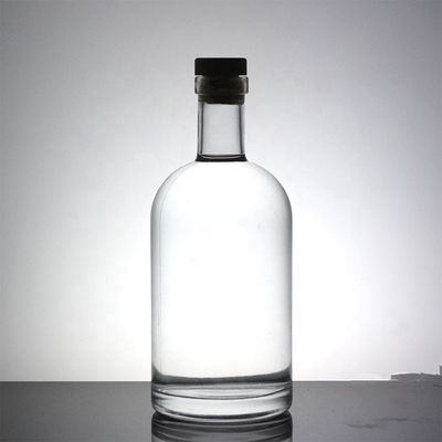 위스키 보드카 유리 재료 700ml 1000ml 금속 덮개와 최고 수준의 병