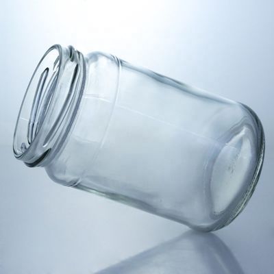 금속 뚜?? 꿀 자마 둥근 식품 등급 유리 병