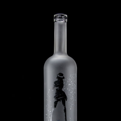 유리 목걸이 750ml 산성 에치 보드카 병 맑은 색상 또는 개성 있는 색상