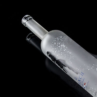 유리 목걸이 750ml 산성 에치 보드카 병 맑은 색상 또는 개성 있는 색상