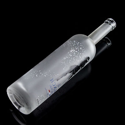 유리 목걸이 750ml 산성 에치 보드카 병 맑은 색상 또는 개성 있는 색상