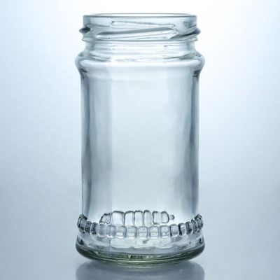 독특한 디자인 100ml 300ml 500ml 국토 꿀 유리 항아리 뚜?? 이 맑은 유리 제품
