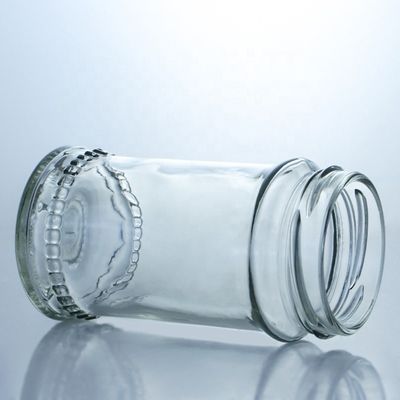 독특한 디자인 100ml 300ml 500ml 국토 꿀 유리 항아리 뚜?? 이 맑은 유리 제품