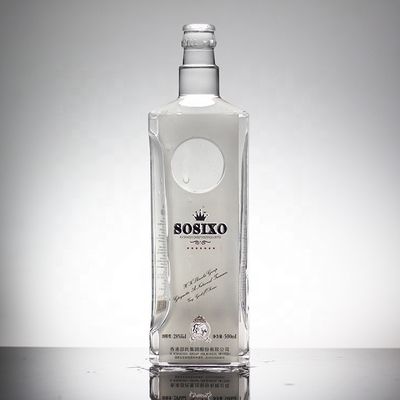50cl 유리 병 핫 스탬핑 와인 세라믹 스타일 음료 병 음료 700ML