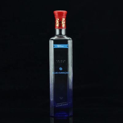 750ml 금색 목걸이 소재와 끝 디자인의 화려한 유리 술병